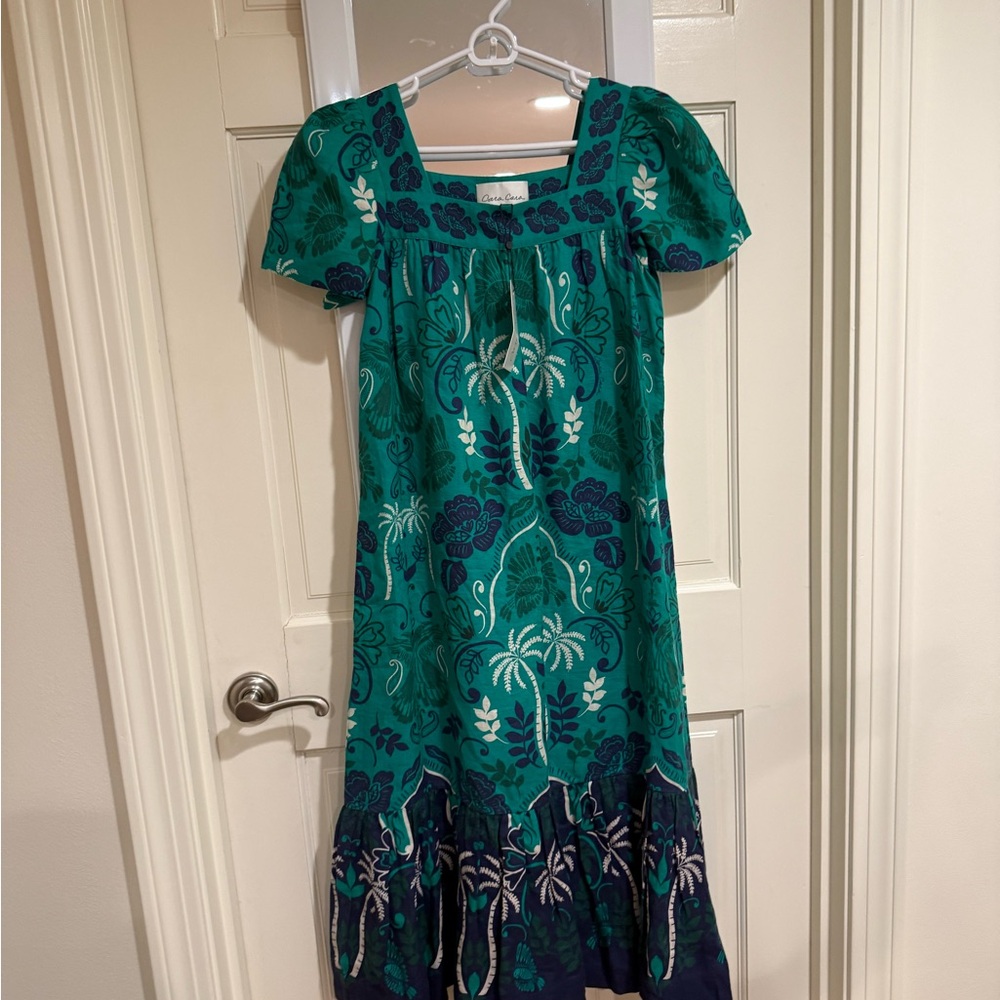 Cara Cara Teal and Navy Floral Dress